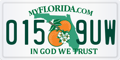 FL license plate 0159UW