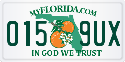 FL license plate 0159UX