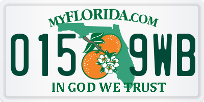 FL license plate 0159WB