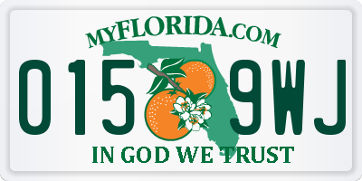 FL license plate 0159WJ