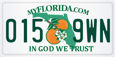 FL license plate 0159WN