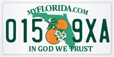 FL license plate 0159XA