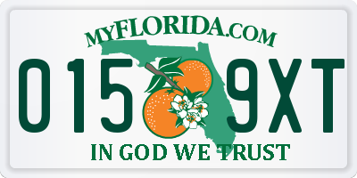 FL license plate 0159XT