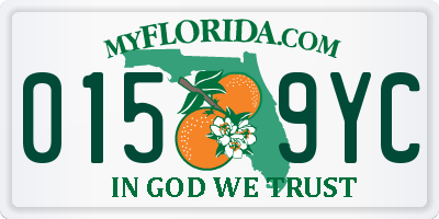 FL license plate 0159YC