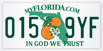 FL license plate 0159YF