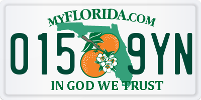FL license plate 0159YN