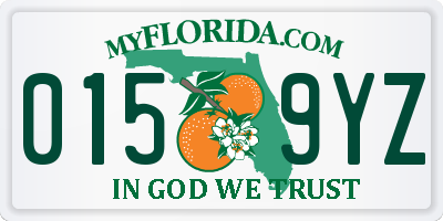 FL license plate 0159YZ