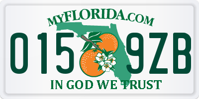 FL license plate 0159ZB