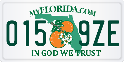 FL license plate 0159ZE
