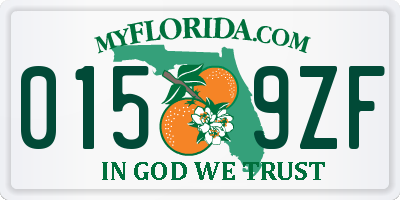 FL license plate 0159ZF