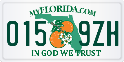 FL license plate 0159ZH