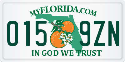 FL license plate 0159ZN