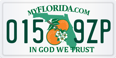FL license plate 0159ZP