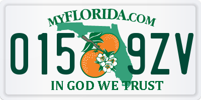 FL license plate 0159ZV