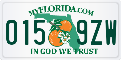 FL license plate 0159ZW