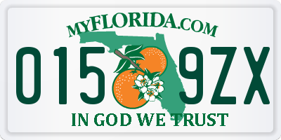 FL license plate 0159ZX