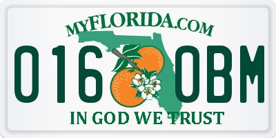 FL license plate 0160BM