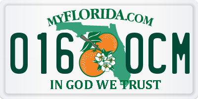 FL license plate 0160CM