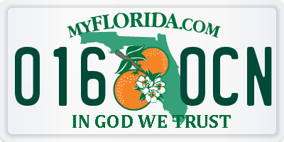 FL license plate 0160CN