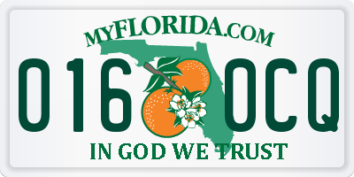 FL license plate 0160CQ