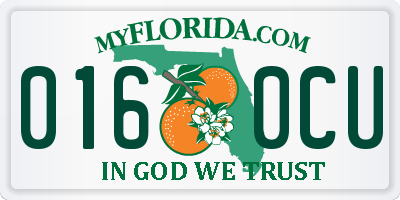 FL license plate 0160CU