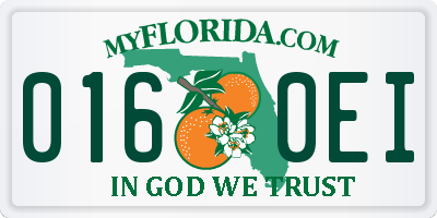 FL license plate 0160EI