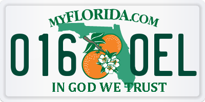 FL license plate 0160EL