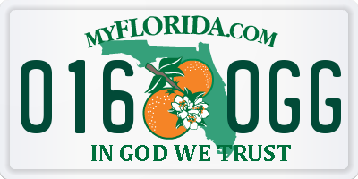 FL license plate 0160GG