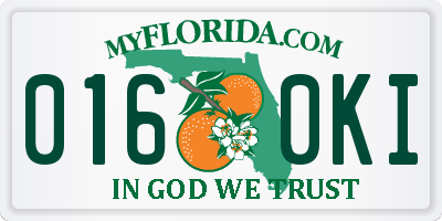 FL license plate 0160KI