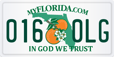 FL license plate 0160LG
