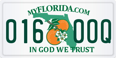 FL license plate 0160OQ