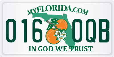 FL license plate 0160QB