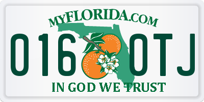FL license plate 0160TJ