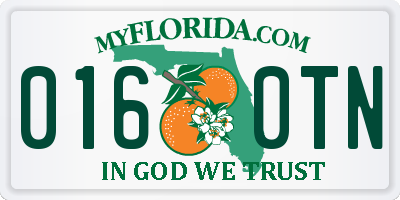FL license plate 0160TN