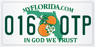 FL license plate 0160TP