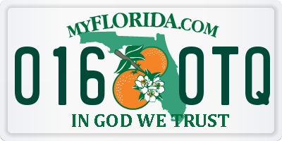 FL license plate 0160TQ