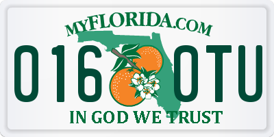 FL license plate 0160TU