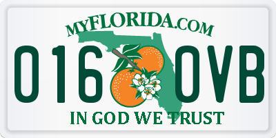FL license plate 0160VB