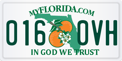 FL license plate 0160VH