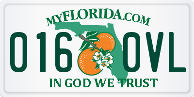 FL license plate 0160VL