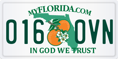 FL license plate 0160VN