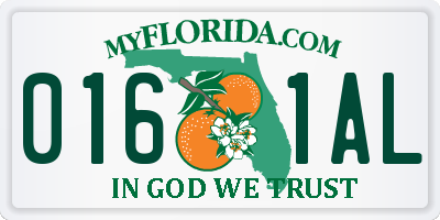 FL license plate 0161AL