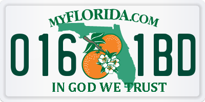 FL license plate 0161BD