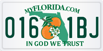FL license plate 0161BJ