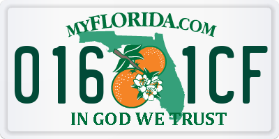 FL license plate 0161CF