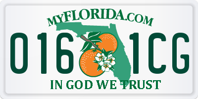 FL license plate 0161CG