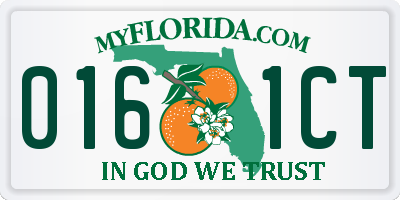 FL license plate 0161CT