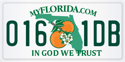 FL license plate 0161DB