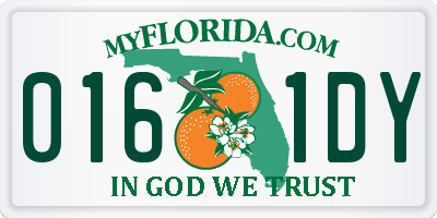 FL license plate 0161DY