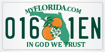 FL license plate 0161EN